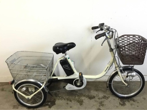 h-175△q 岐阜発/ パナソニック/電動アシスト三輪自転車/スイングなし/3段変速/バッテリー7Ah/充電器なし/走行確認/現状品/管16s/R7.4/13 △