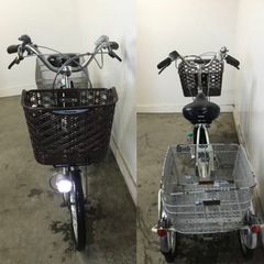 h-175△q 岐阜発/ パナソニック/電動アシスト三輪自転車/スイングなし/3段変速/バッテリー7Ah/充電器なし/走行確認/現状品/管16s/R7.4/13 △の画像