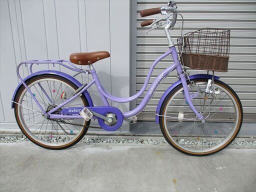 E602　★　9500円★整備済み 中古子供自転車 SOGO　スイートコーン　パープル【20インチ 】