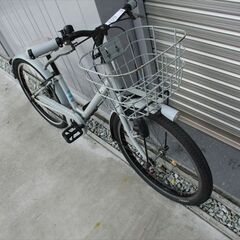 E603　★14800円★整備済み 中古子供自転車 ブリヂストン　ビッケ　グレー【22インチ 】の画像
