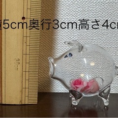 ミニチュア ガラスの豚の置物 新品45個の画像