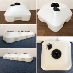 のぼり立台(注水式) ホワイト 3個セット 355×355×H210 対応ポールφ22～φ25 NE-LW ポップスタンド・販促什器 のぼり/ポール関連の画像