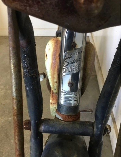 h-177△ q 岐阜発/ 昭和レトロ/ Fire Stone/ 自転車/ 24インチ/ ビンテージ/ 走行確認/ サビあり/ 現状品/ 管15s/ R7.9/2 △