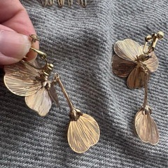 ウエディング アクセサリー ヘッドドレス イヤリング ゴールドの画像