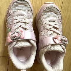 美品！瞬足　女の子ピンクスニーカー18.0 の画像