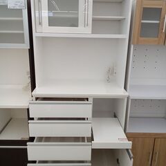 ★リユースのサカイ日立店★HJ8075 NITORI レンジボード ホワイト H200×D50×W90 クリーニング済み の画像