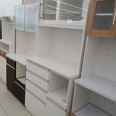 ★リユースのサカイ日立店★HJ8075 NITORI レンジボード ホワイト H200×D50×W90 クリーニング済み の画像