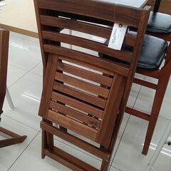 ★リユースのサカイ日立店★HJ8076 IKEA 折りたたみ椅子 ダークブラウン H86×D58×W44 クリーニング済み の画像