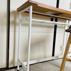 カウンターテーブル　ハイテーブル　木製天板　の画像