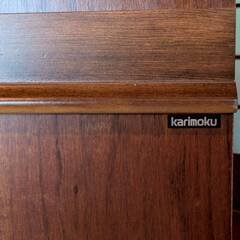 超美品保管品【karimoku COLONIALモデル】カップボード 木製食器棚 幅151cm/キッチンボード/ダイニングボード/飾棚/カリモク正規４５万円販売品の画像