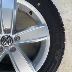【美品】フォルクスワーゲン 純正 アルミホイール スタッドレス シャラン パサートオールトラック 215/55R17 17インチ の画像