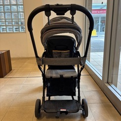 👶カトージ 二人乗りベビーカー 2-Seater next（グレー）軽量・コンパクトの画像