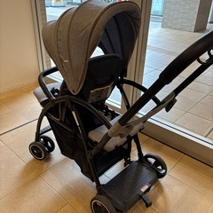👶カトージ 二人乗りベビーカー 2-Seater next（グレー）軽量・コンパクトの画像