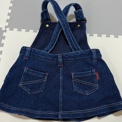 女の子 コムサイズム　ジャンパースカート デニムの画像
