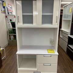 【ジモティー割あり】【ジャングルジャングル守口店】ナフコ　食器棚　幅85cm 奥行47cm　高さ184cmの画像