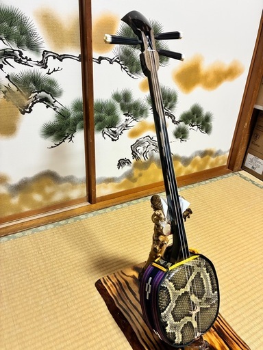 沖縄三線　本島産クルチ(黒木) ユナー！与那城型　本皮一枚張り⑥値下げしました！こちらの商品154000円になります！！