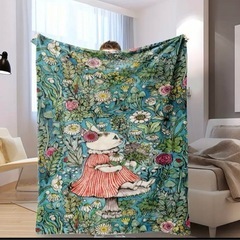 新品未使用☆ヒグチユウコ　大判　ブランケット　ふわふわ素材　こはるちゃんの画像
