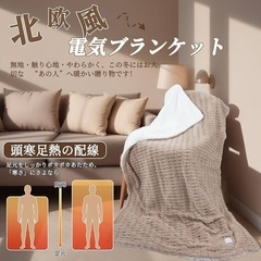 【新品未使用】電気毛布 掛け 敷き160×100cm 電気ひざ掛け 9つタイマー機能 10段階の画像