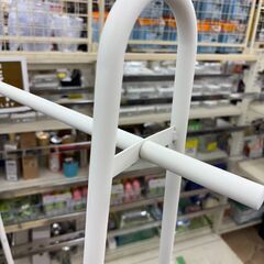 【ジャングルジャングル岩出店】【B240】ハンガーラック ホワイト/ナチュラル 幅86cm×奥行40cm×高さ160cm 中古 家具 和歌山 岩出市 紀の川市 海南市の画像