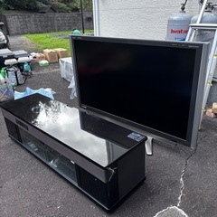 【募集停止】AQUOS65インチ＋ スピーカー内蔵テレビ台の画像