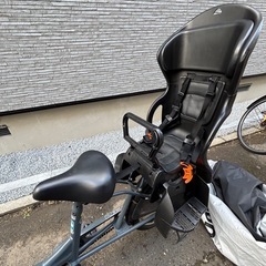 ⭕️美品⭕️20インチ  安定したロング自転車⭕️安全装備のOGKチャイルドシート付きの画像