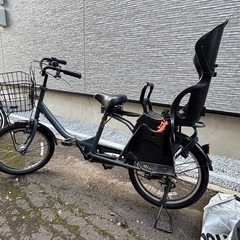 ⭕️美品⭕️20インチ  安定したロング自転車⭕️安全装備のOGKチャイルドシート付きの画像