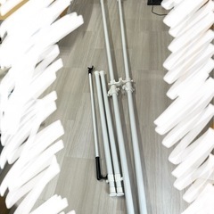 【0円】突っ張り式ハンガーラック2段の画像