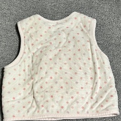 水玉柄ベスト 50〜70cmの画像