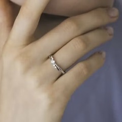 指輪　4℃ ホワイトゴールドK10の画像