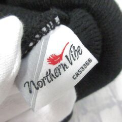 ( M-974 )VANCOUVER バンクーバー カナダ ニット帽 帽子 ブラック 黒 中古の画像