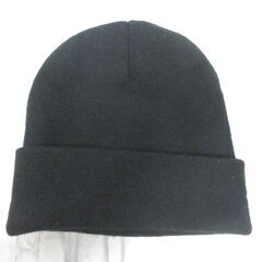 ( M-974 )VANCOUVER バンクーバー カナダ ニット帽 帽子 ブラック 黒 中古の画像