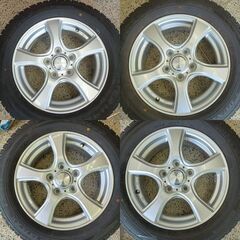 ﾊﾞﾘ溝 185/65R15 ダンロップ WINTER MAXX 02 2024年製＋Violentoホイール｜フリード適合の画像