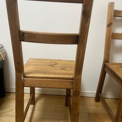 木製ダイニングチェア2脚の画像
