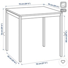 【IKEA】テーブル＆チェア2脚セット　使用期間1年未満✨の画像