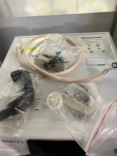 I 2510-497  AQUA ドラム式洗濯乾燥機 AQWA DX12N 12kg 2022年製 動作確認済み キズ 汚れあり