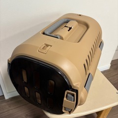 リッチェル　キャンピングキャリーファイン  ブラウン　お出かけ　ゲージ　犬　猫　小動物　キャリー　　の画像