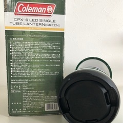 M【中古品】Coleman コールマン「CPX 6 LED シングルチューブランタン（グリーン）アウトドア用品 防災グッズの画像