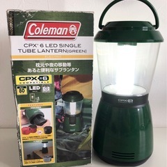 M【中古品】Coleman コールマン「CPX 6 LED シングルチューブランタン（グリーン）アウトドア用品 防災グッズの画像