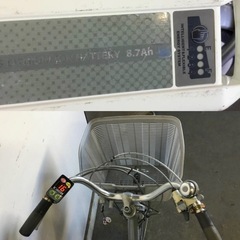 h-181△ q 岐阜発/ブリジストン/電動アシスト三輪自転車/スイングあり/3段変速/バッテリー8.7Ah/充電器なし/走行確認/現状品/管18s/R7.10/9 △の画像