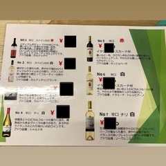 ワイン赤3種・白4種の画像