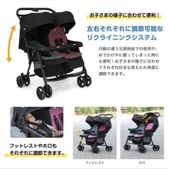 joie エアツイン　双子ベビーカーの画像