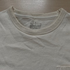 MUJI 無印良品　生成り　オフホワイト　ベージュ　tシャツの画像
