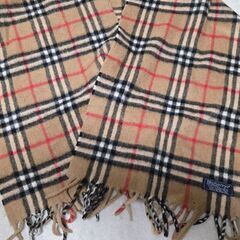 BURBERRY バーバリー マフラー ノバチェック カシミヤ 100% 古着の画像