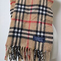 BURBERRY バーバリー マフラー ノバチェック カシミヤ 100% 古着の画像