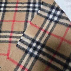 BURBERRY バーバリー マフラー ノバチェック カシミヤ 100% 古着の画像
