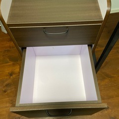サイドキャビネット　引き出し２段の画像