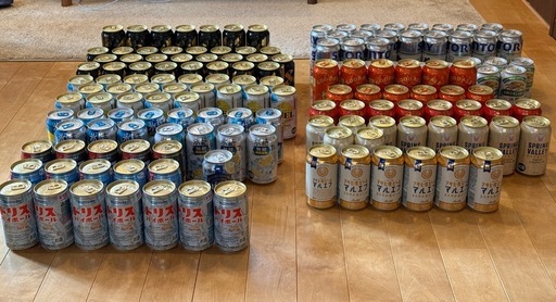 ★激安！ 早い者勝ち！ 【全150本 出品】  【1本あたり約120円】お酒、ビール、酎ハイ チューハイ ウイスキー 計150本   500ml 32本 350ml 118本