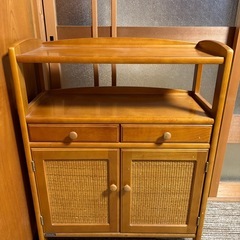 【カリモク】木製収納小棚の画像