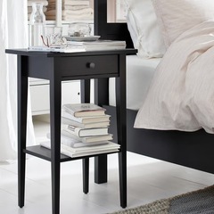 【美品】IKEA サイドテーブル　ブラックの画像