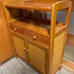 【カリモク】木製収納小棚の画像